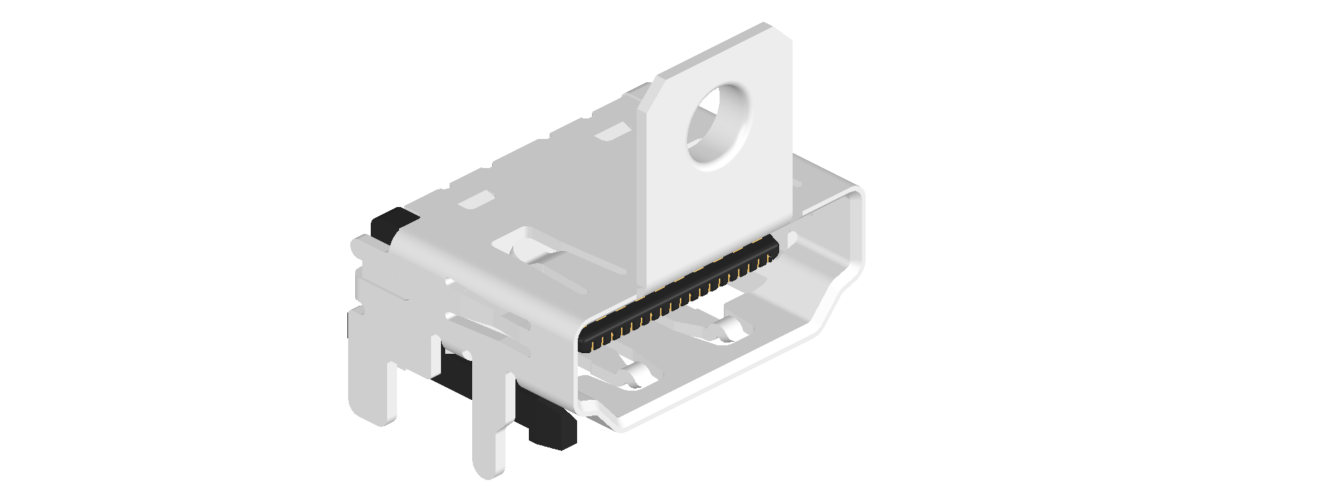 HDMI 19pin SMT Type With Flange